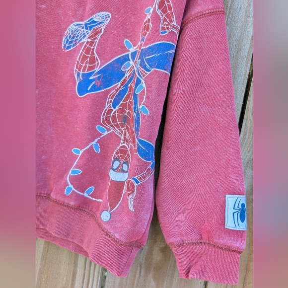Spiderman Holiday Crewneck Pullover Sweater Toddler Boys - Picture 4 of 10